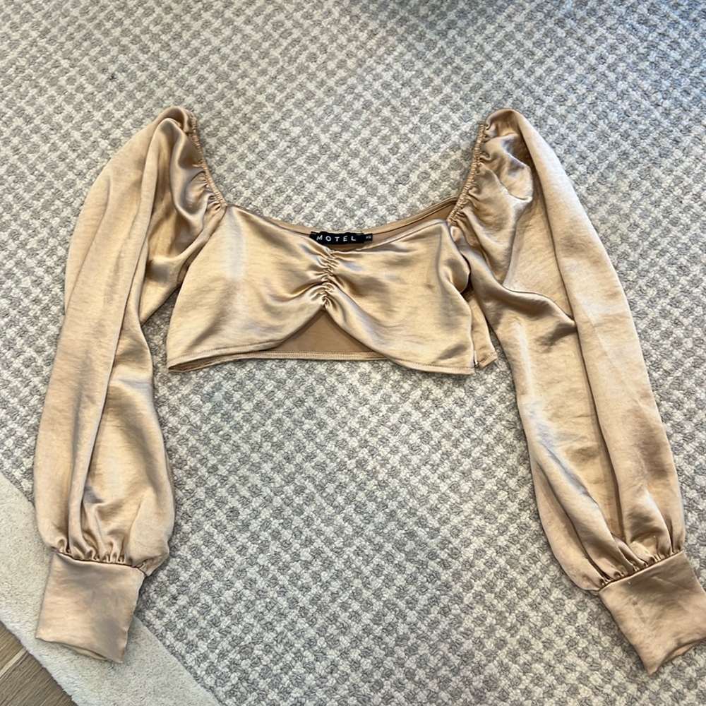 Motel Rocks Gold Crop Top size x small